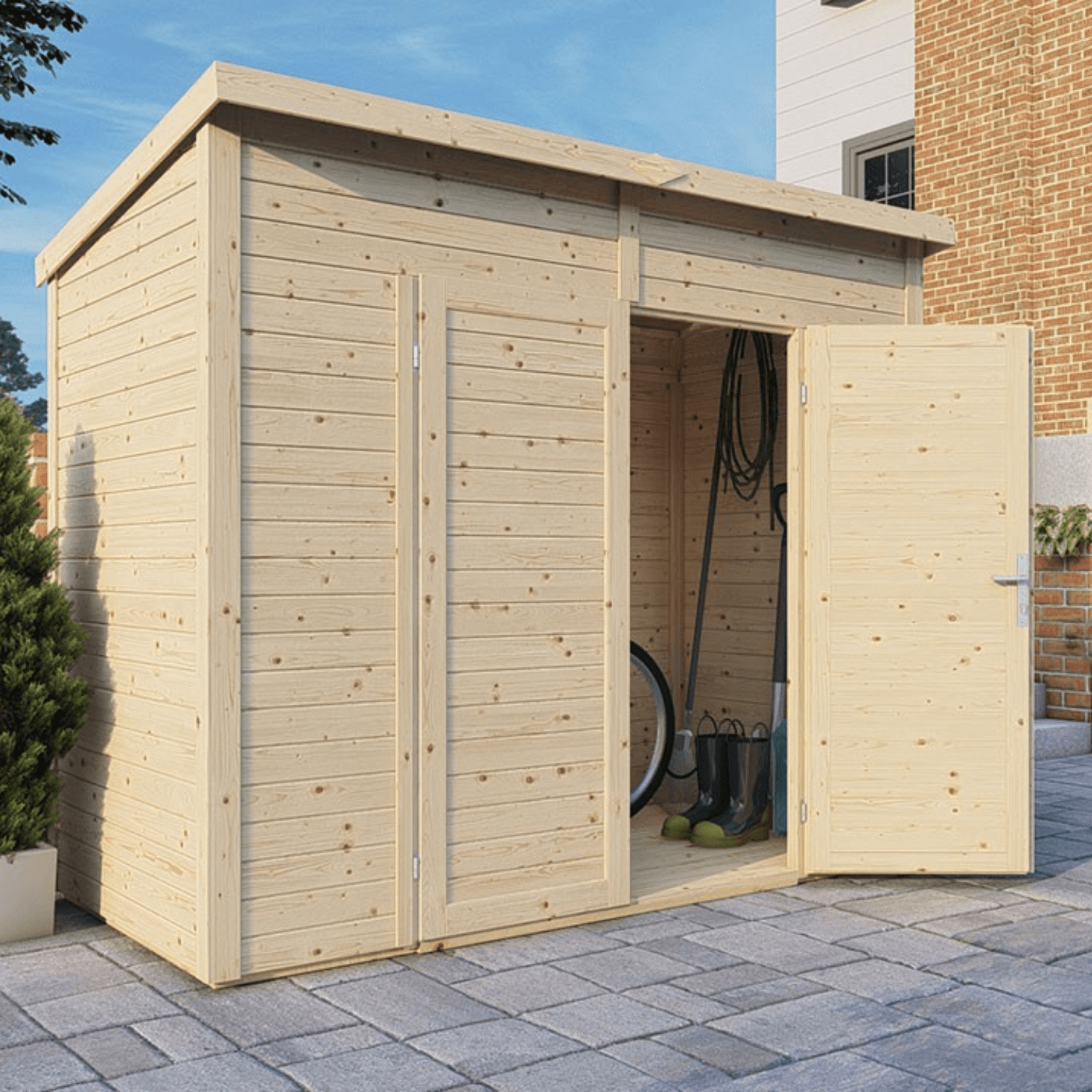 Abri de jardin bois Midway 244 x 121 cm