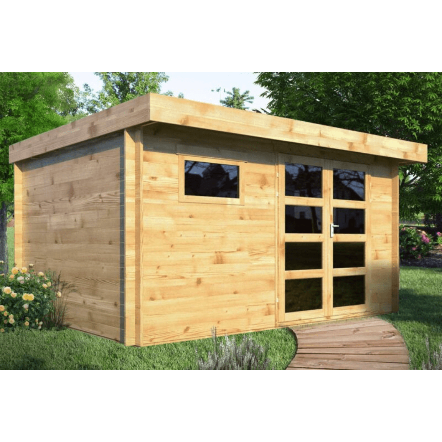 Abri de jardin bois moderne 13 m²